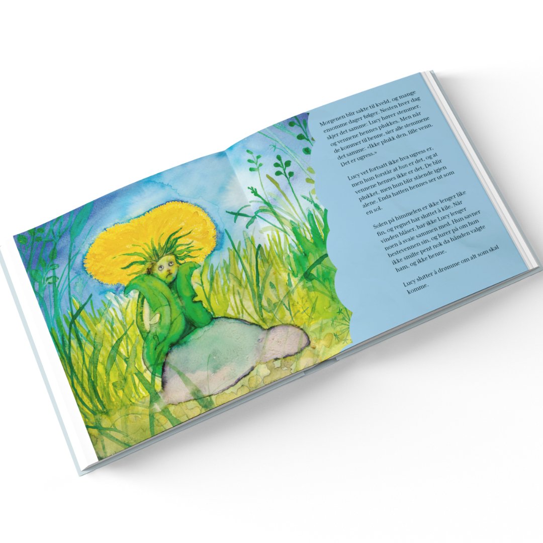 Innholdseksempel fra «Tusen ønsker» av Cathrine L. Wilhelmsen – norsk barnebok med fargerike illustrasjoner og fortelling om håp.