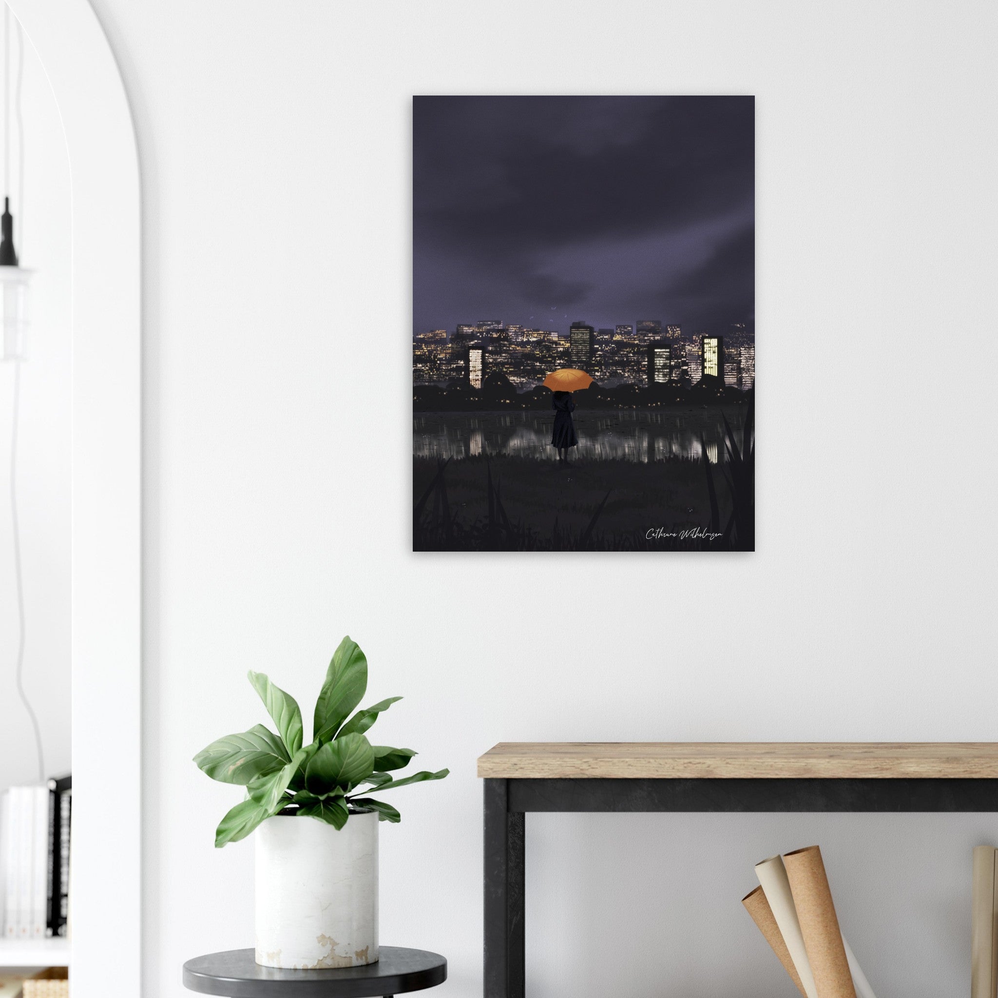 City Lights - Art print på aluminium - PlanetC