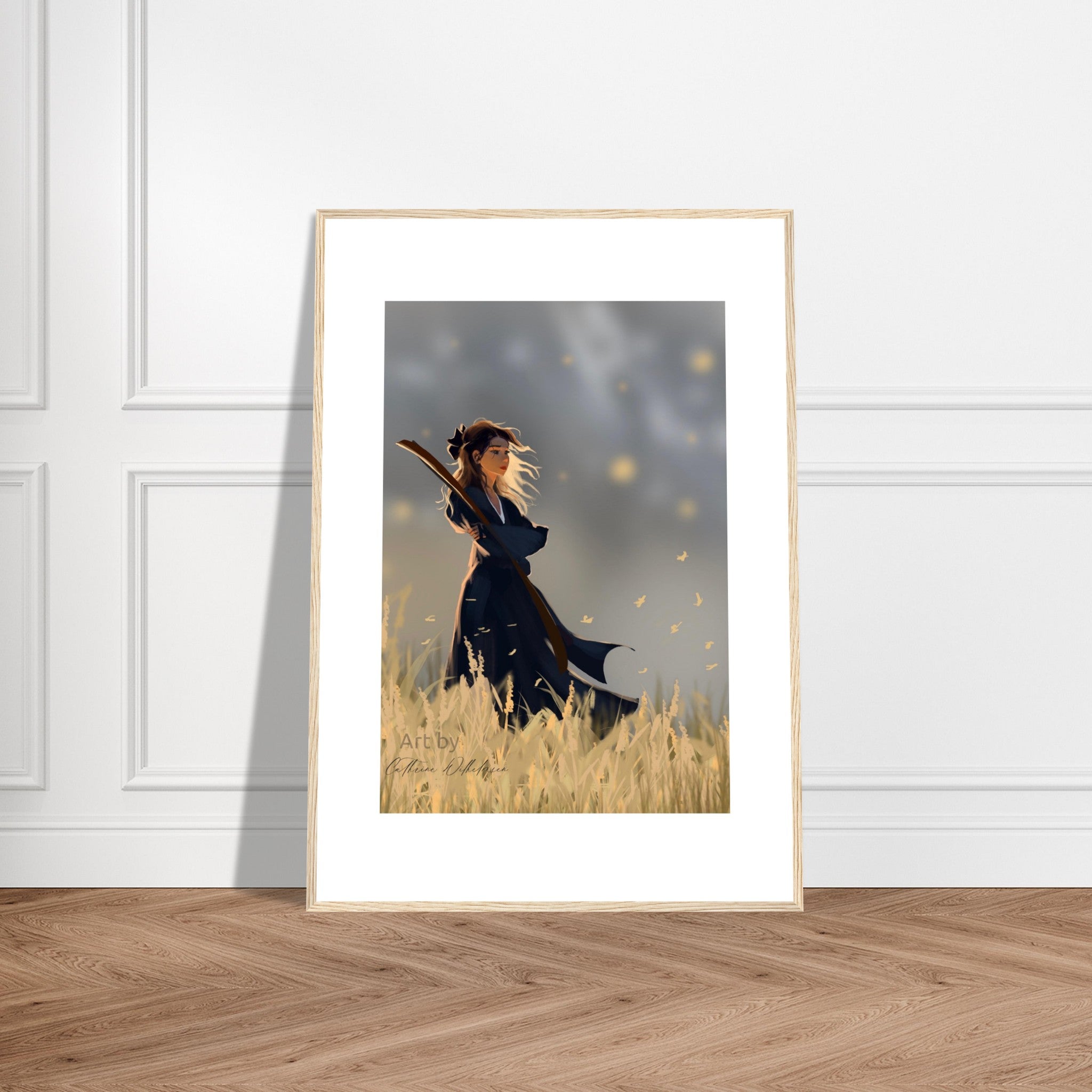 Krigeren - Art print med treramme - PlanetC