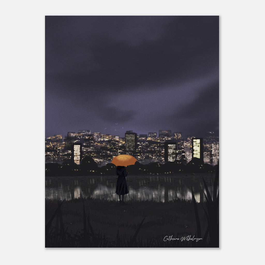 Gazing at City Lights - Aluminium Print - PlanetC