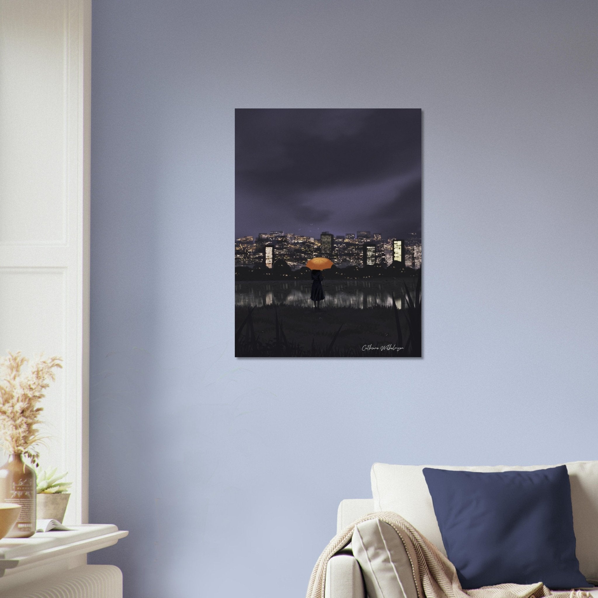 Gazing at City Lights - Aluminium Print - PlanetC