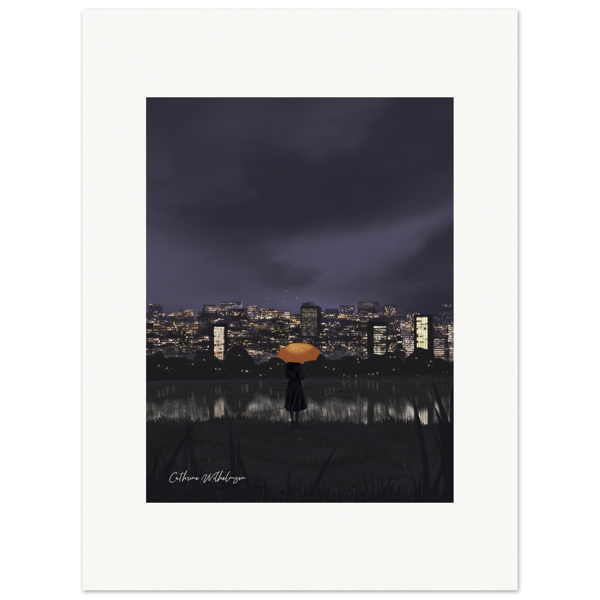 Gazing at City Lights - Art print - PlanetC