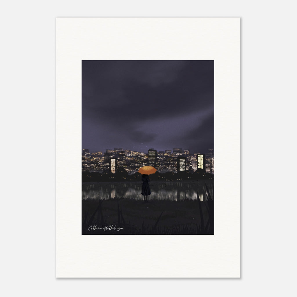 Gazing at City Lights - Art print - PlanetC