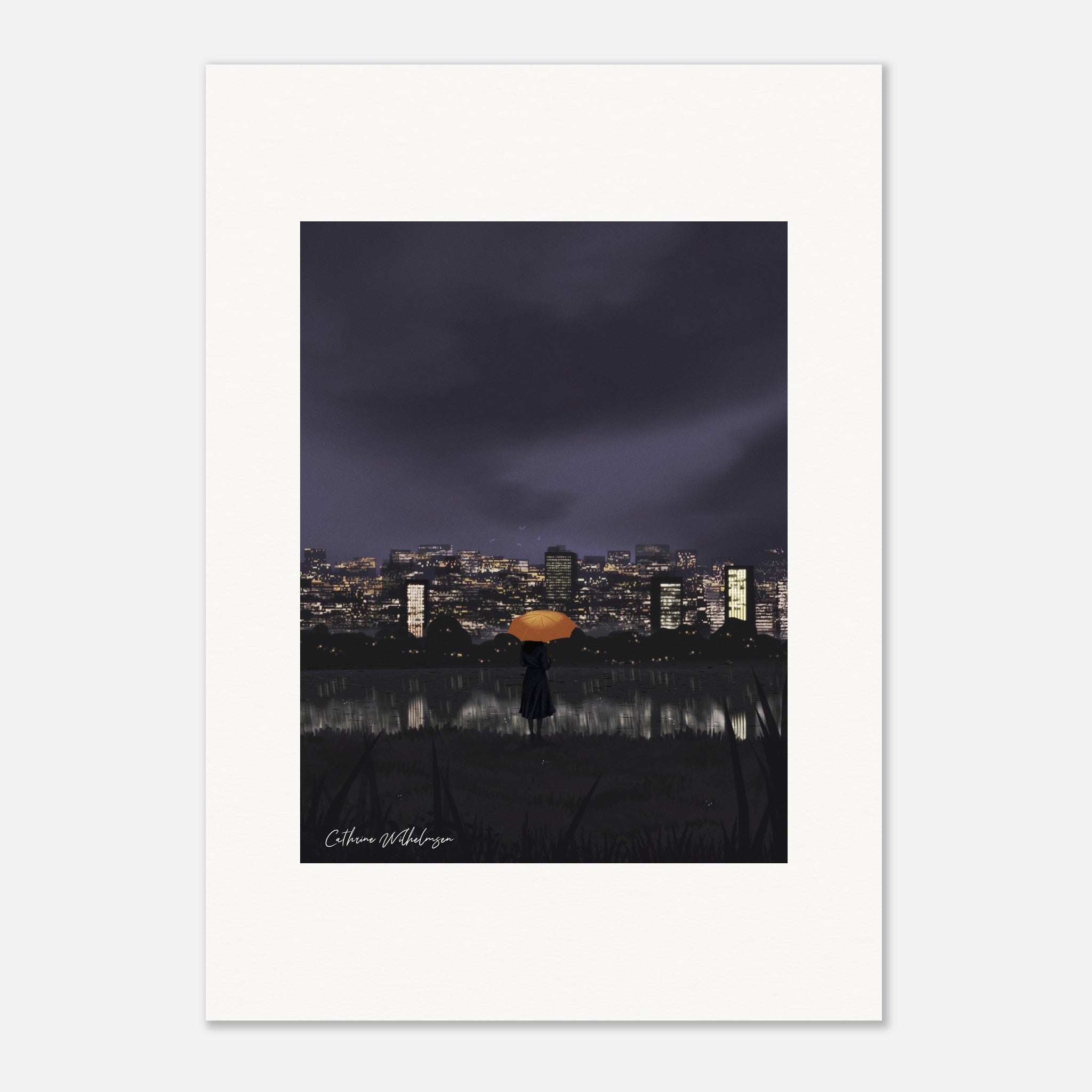 Gazing at City Lights - Art print - PlanetC