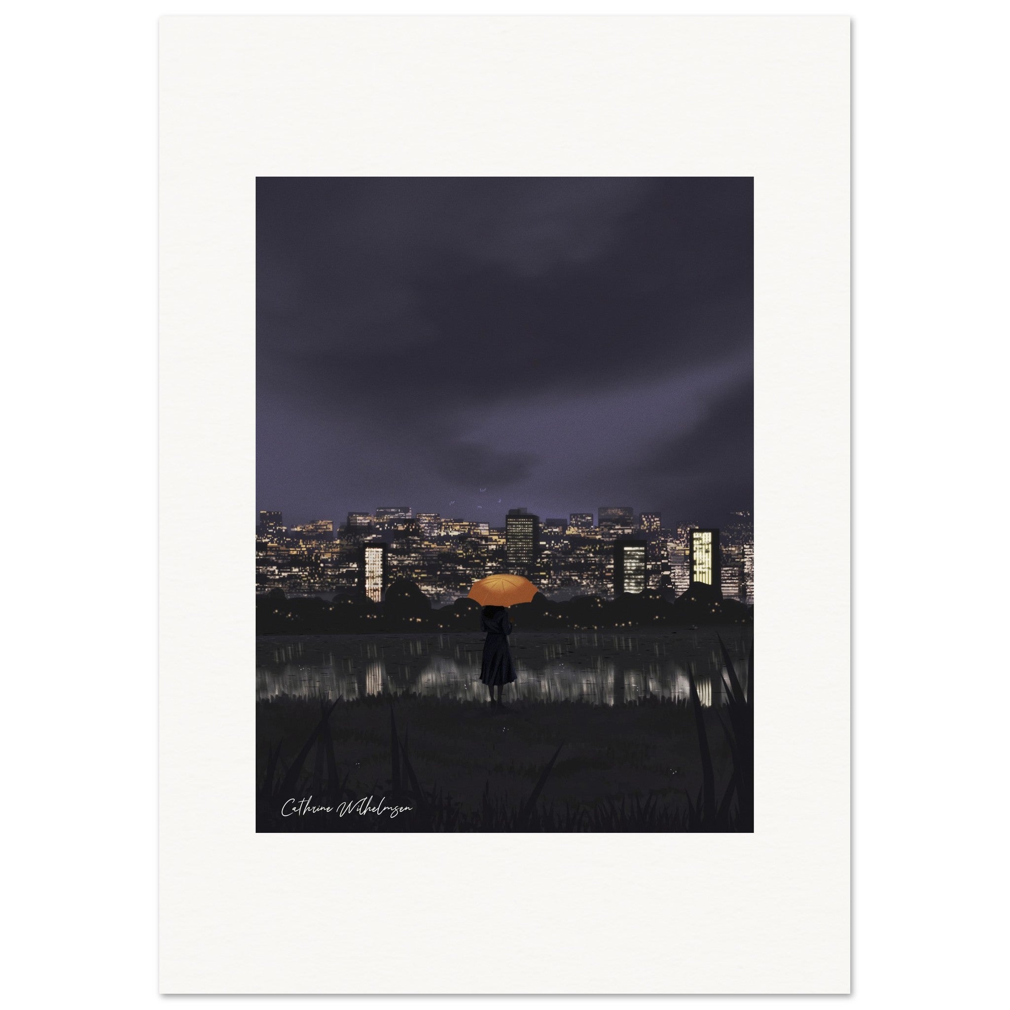 Gazing at City Lights - Art print - PlanetC