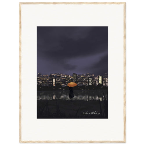Gazing at City Lights – Framed Art Print - PlanetC