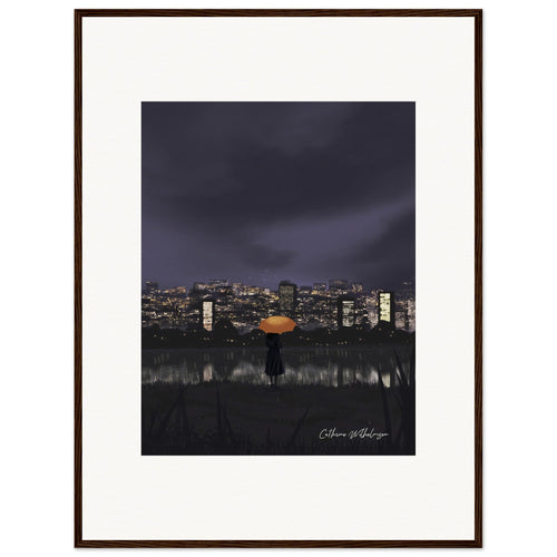 Gazing at City Lights – Framed Art Print - PlanetC