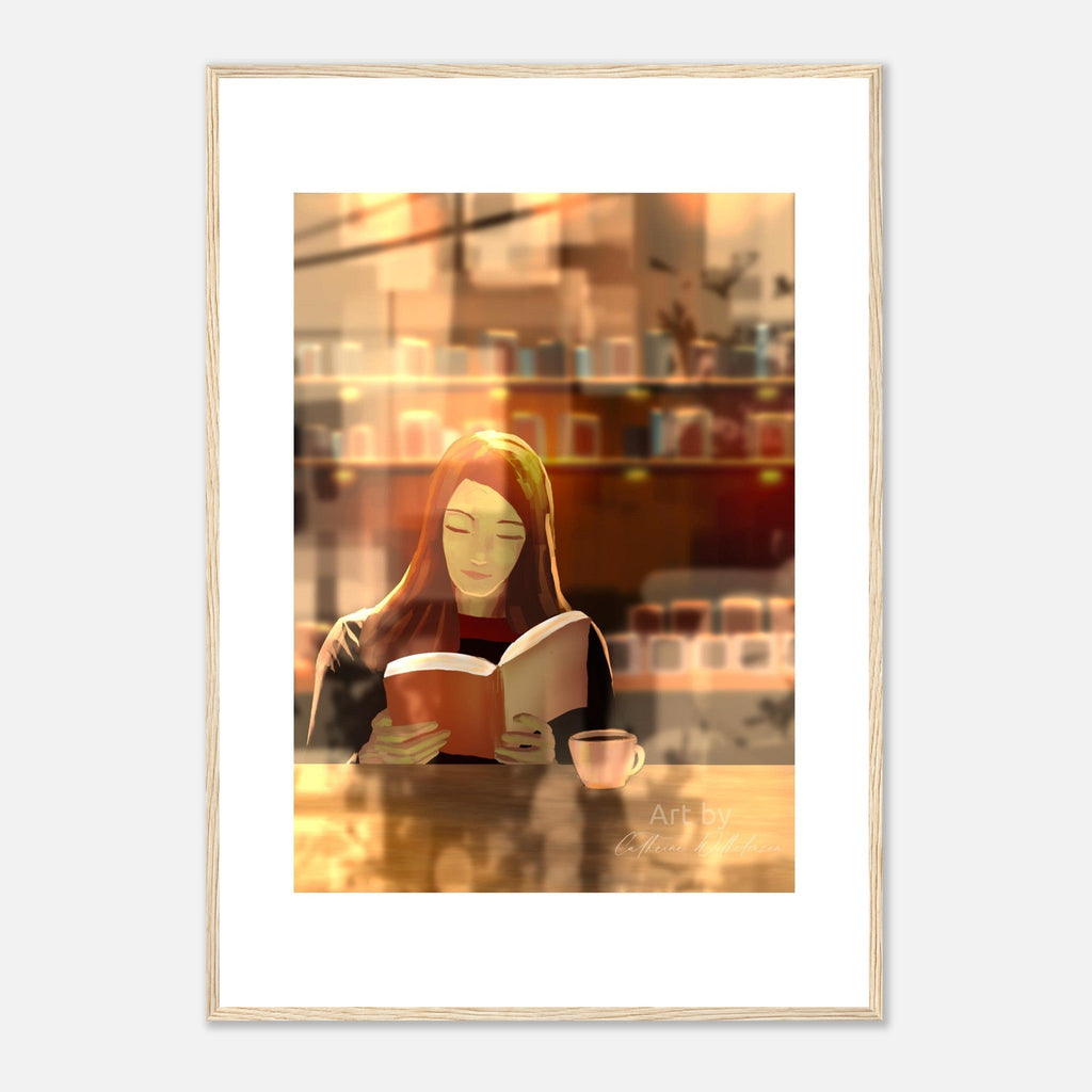 Kafékos - Art print med treramme - PlanetC