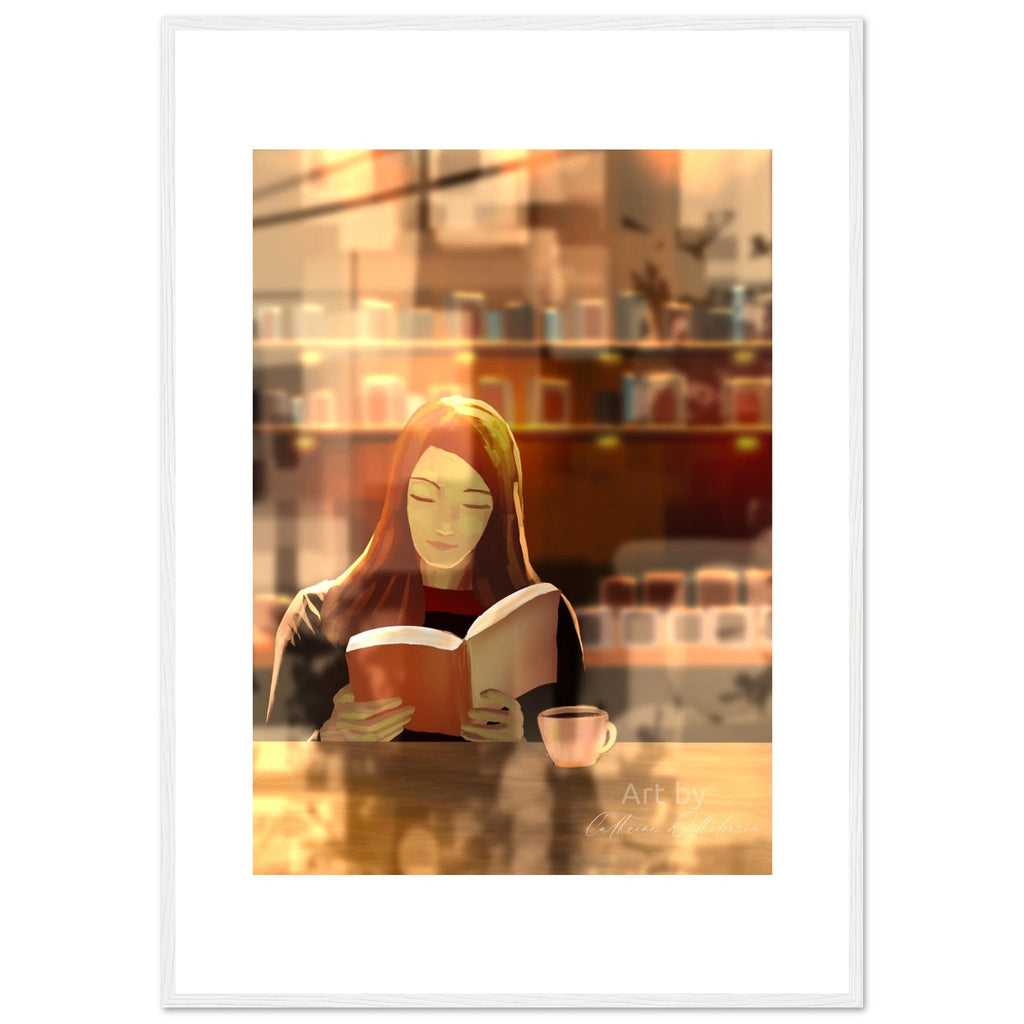 Kafékos - Art print med treramme - PlanetC