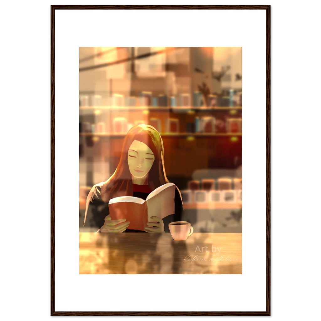 Kafékos - Art print med treramme - PlanetC