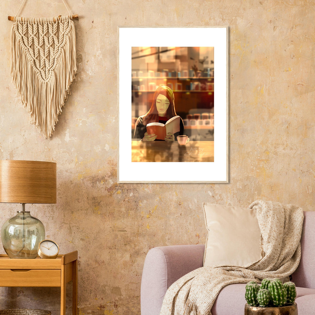 Kafékos - Art print med treramme - PlanetC