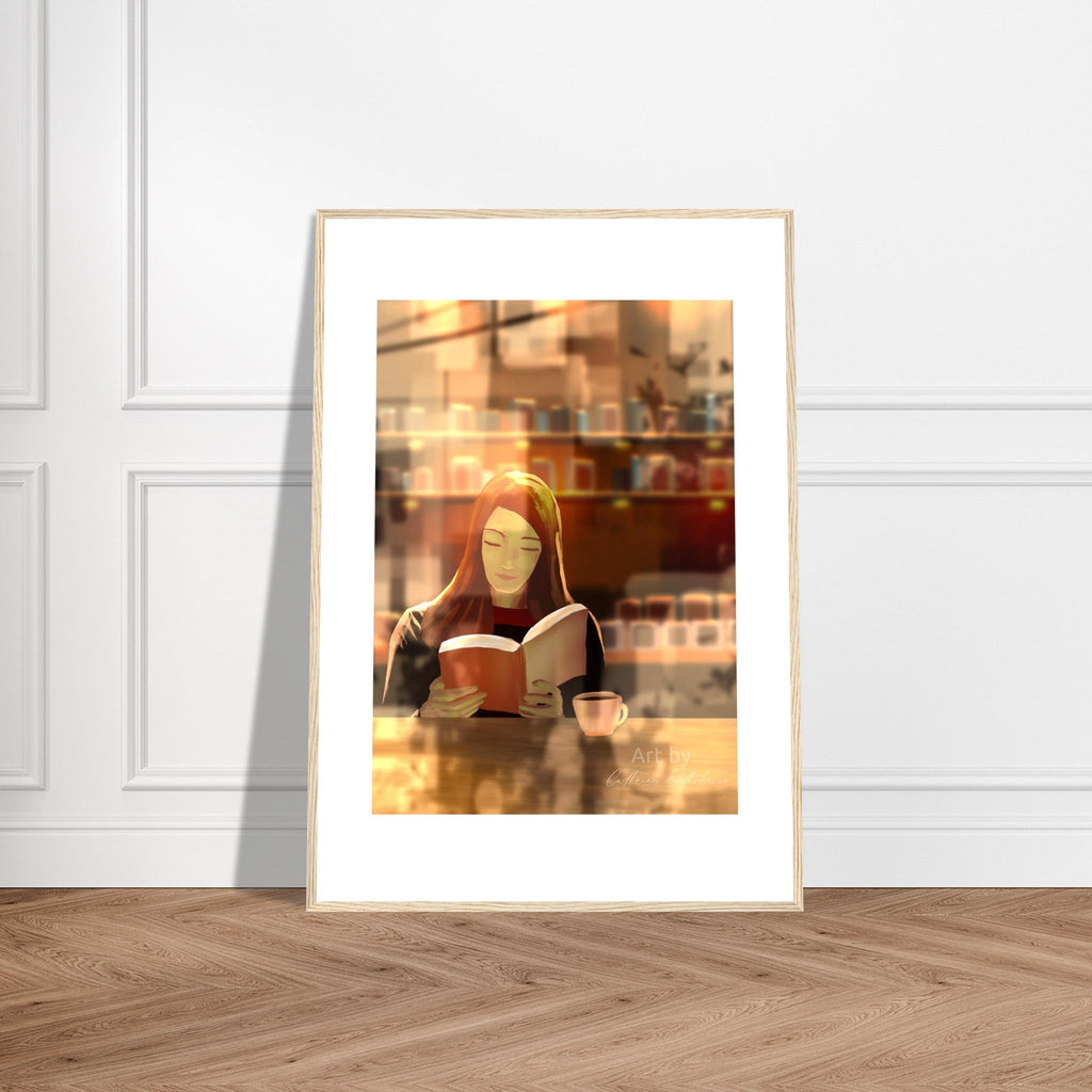 Kafékos - Art print med treramme - PlanetC