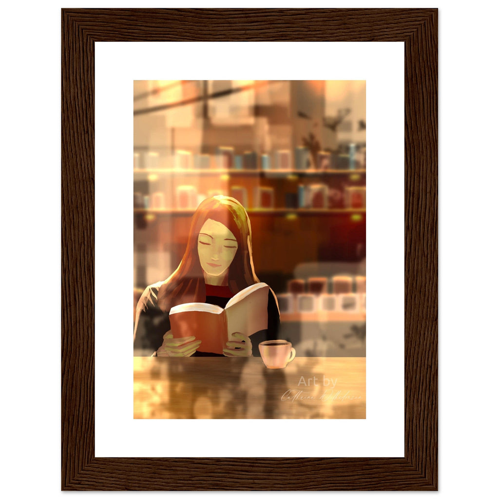 Kafékos - Art print med treramme - PlanetC