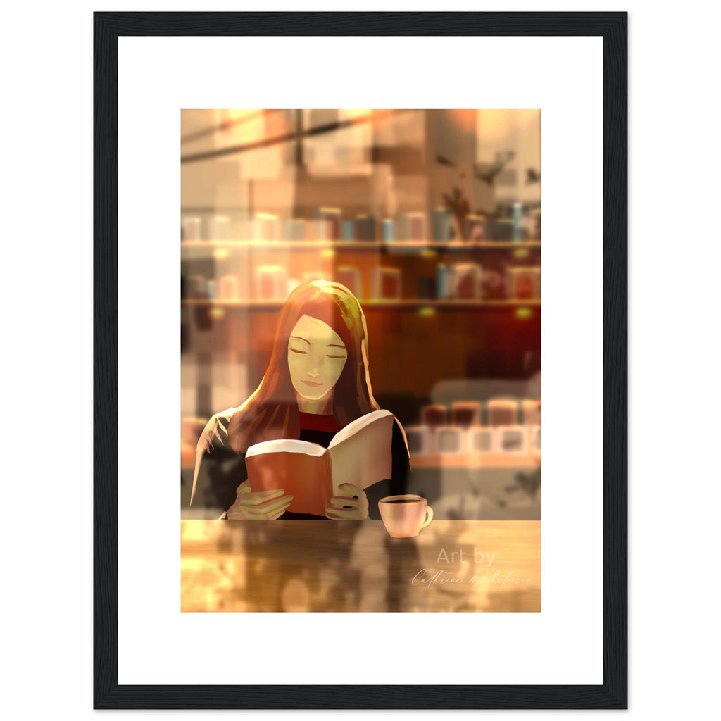 Kafékos - Art print med treramme - PlanetC