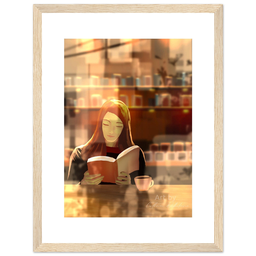 Kafékos - Art print med treramme - PlanetC