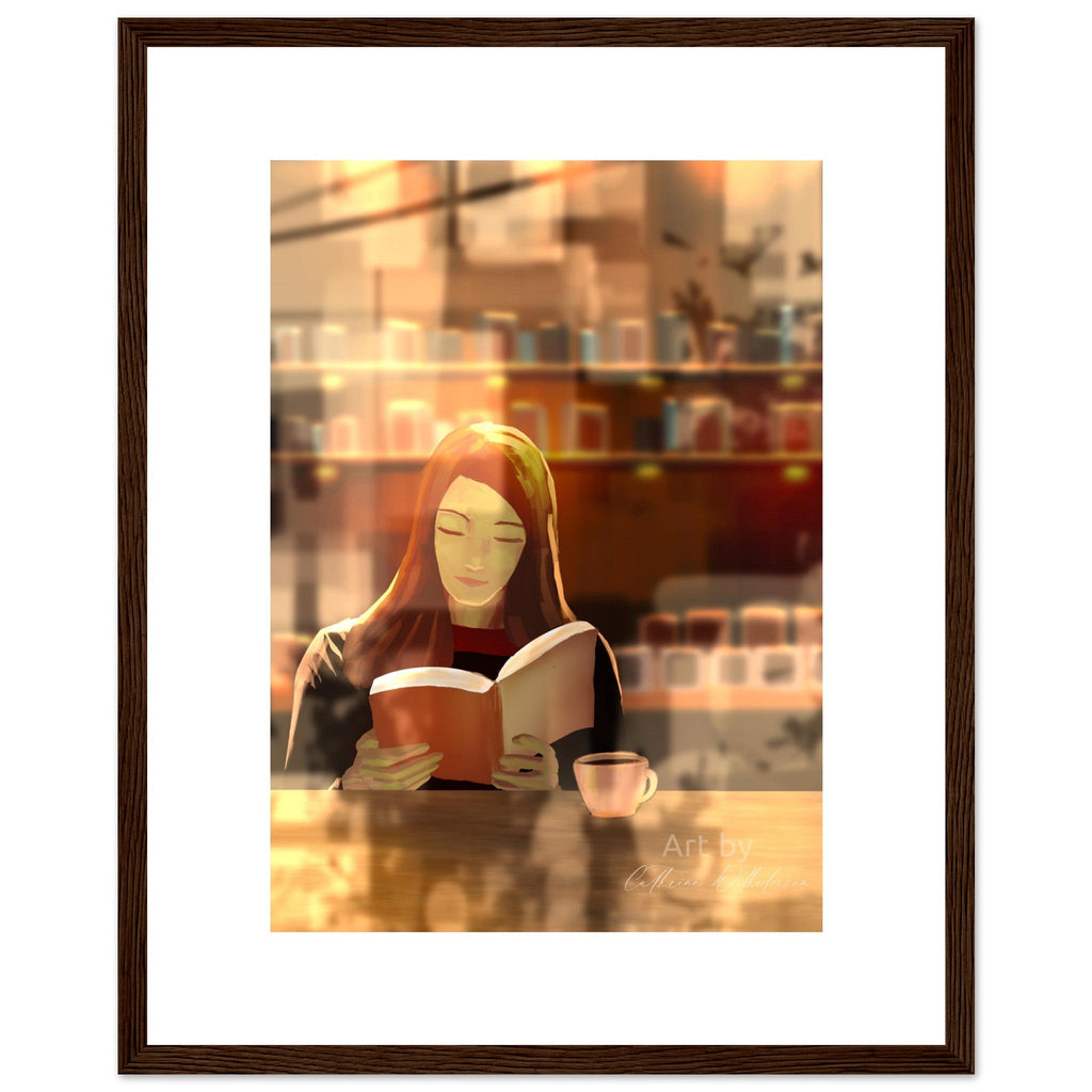 Kafékos - Art print med treramme - PlanetC