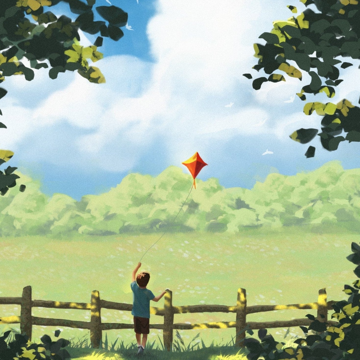 Let's fly a kite - Art print på aluminium - PlanetC