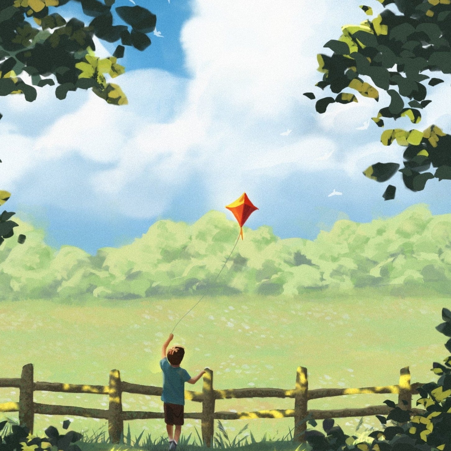 Let's fly a kite - Art print på aluminium - PlanetC