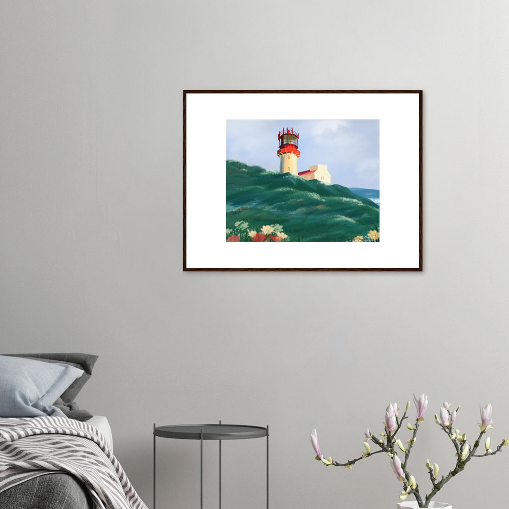 Norwegian Lighthouse - Art print med treramme - PlanetC