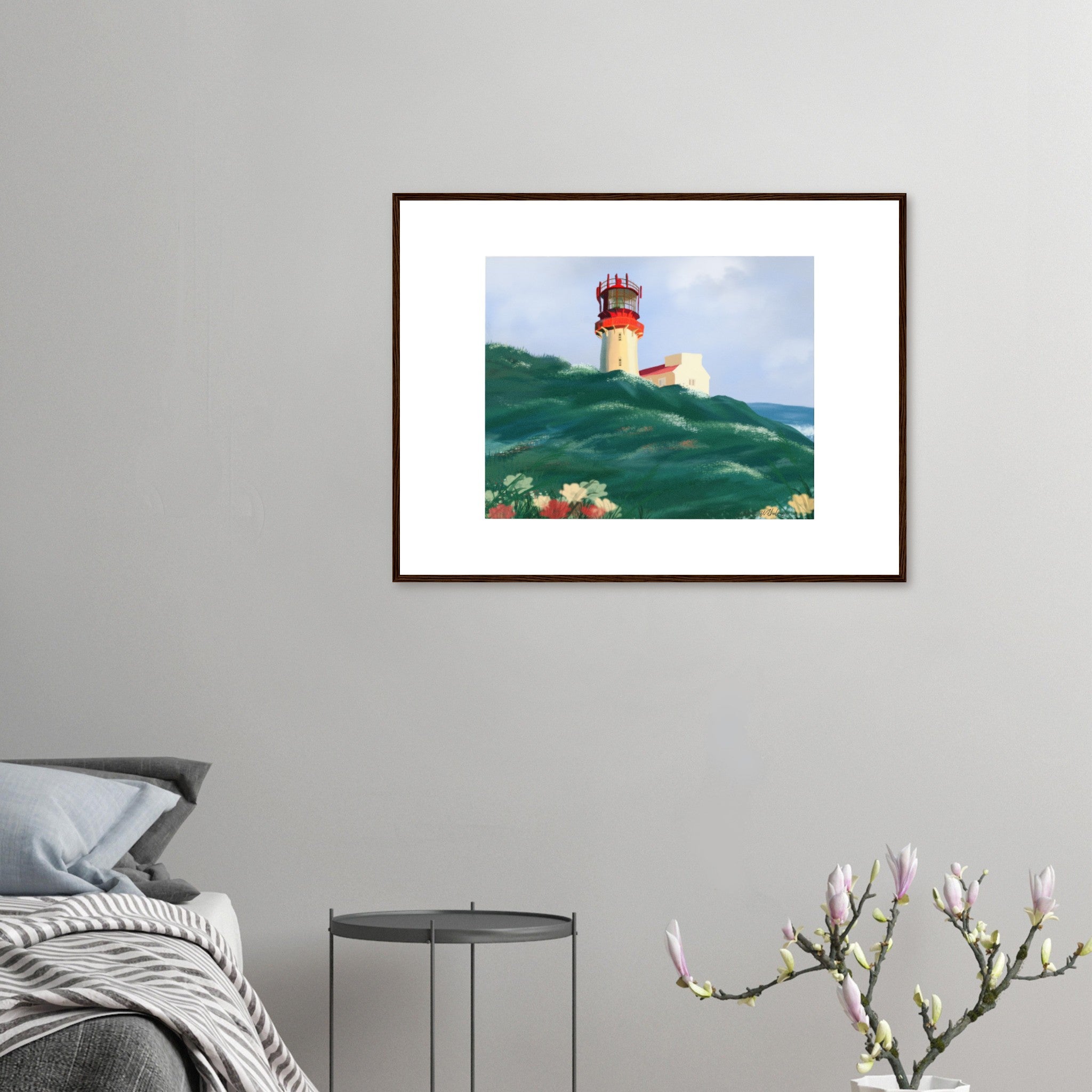 Norwegian Lighthouse - Art print med treramme - PlanetC