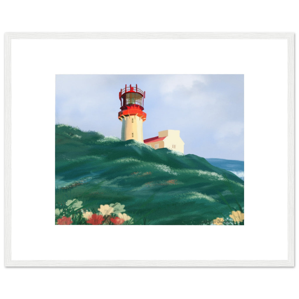 Norwegian Lighthouse - Art print med treramme - PlanetC