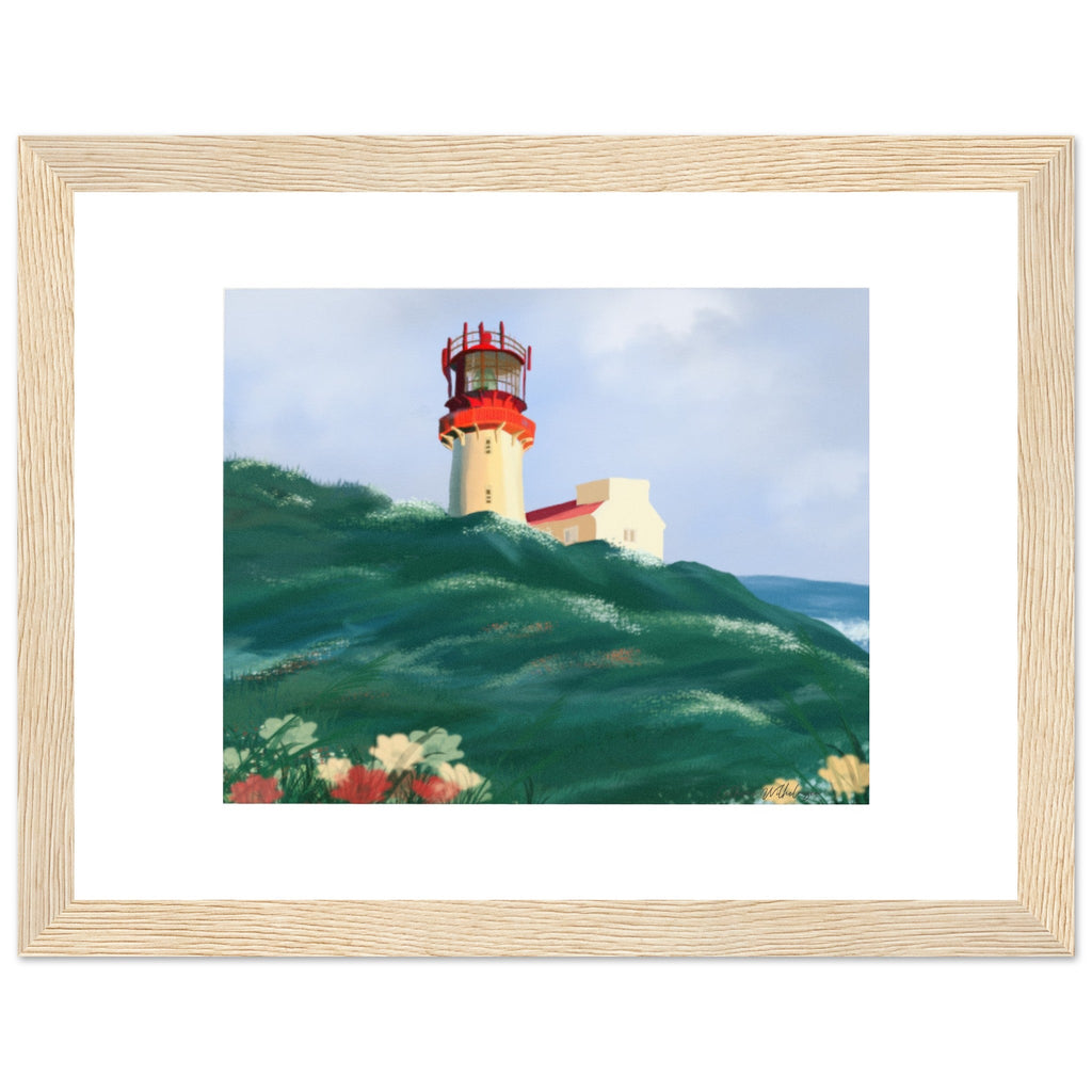Norwegian Lighthouse - Art print med treramme - PlanetC