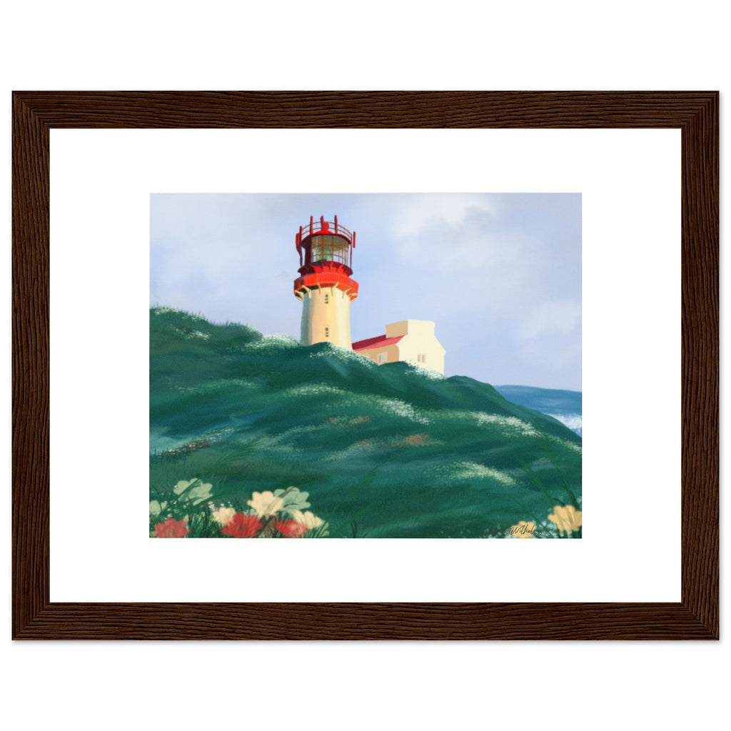 Norwegian Lighthouse - Art print med treramme - PlanetC