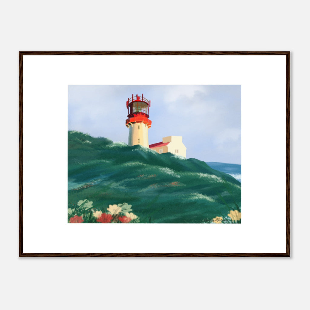 Norwegian Lighthouse - Art print med treramme - PlanetC