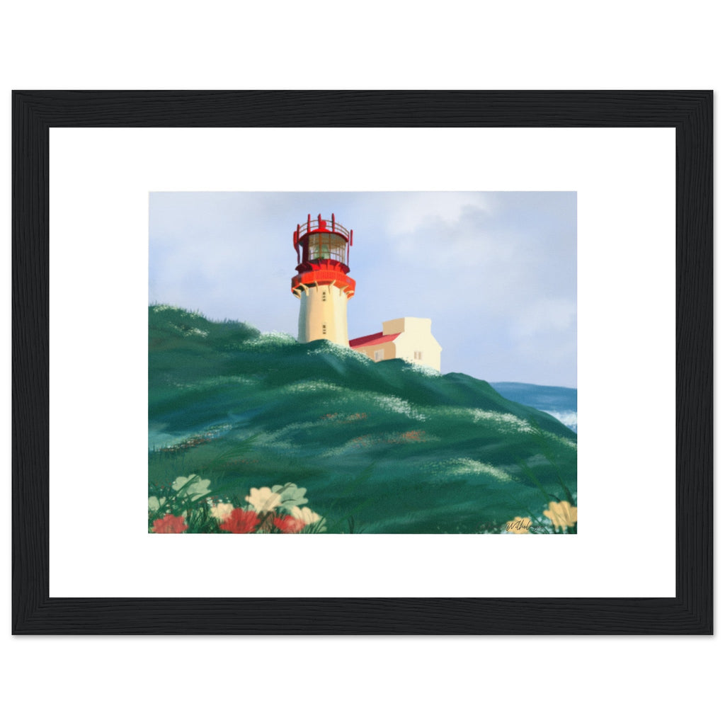 Norwegian Lighthouse - Art print med treramme - PlanetC