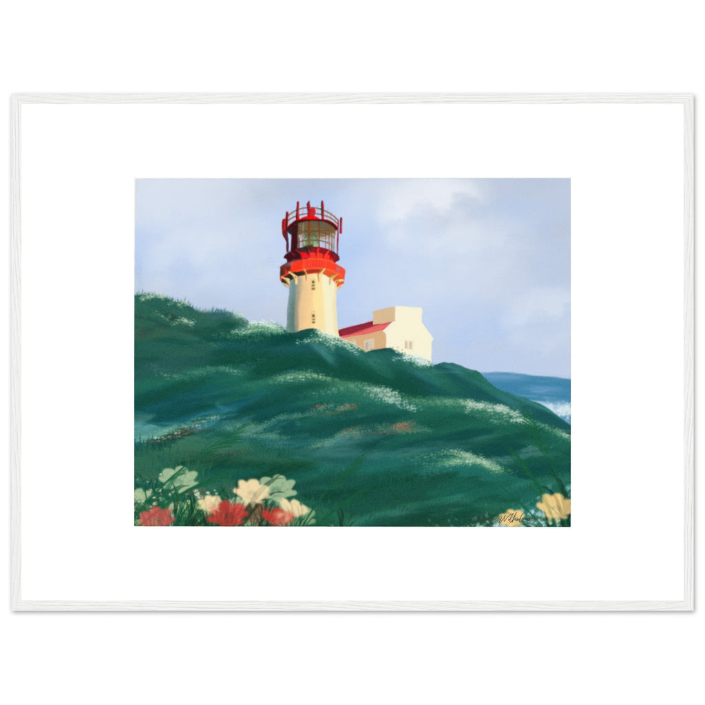 Norwegian Lighthouse - Art print med treramme - PlanetC