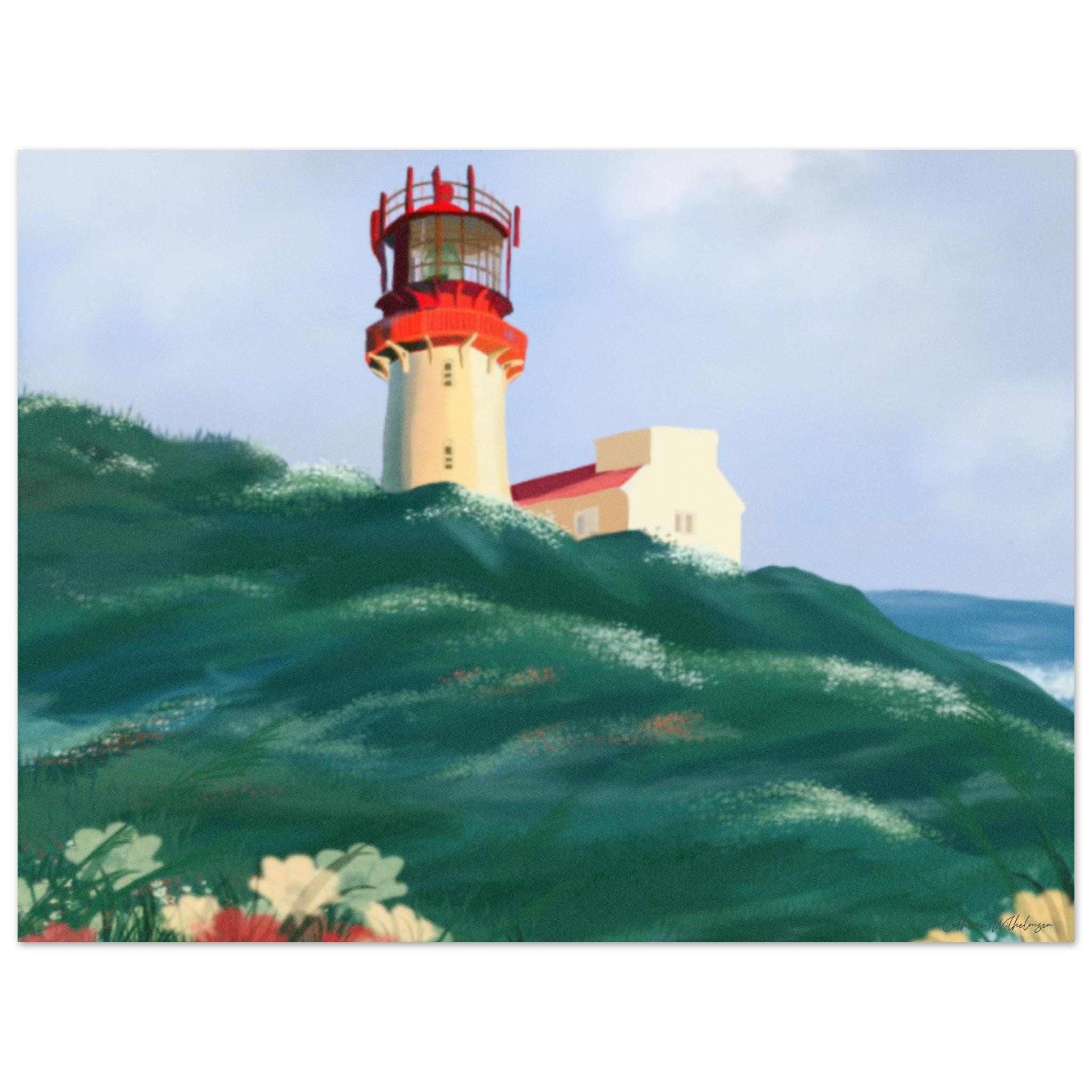 Norwegian Lighthouse - Art print på aluminium - PlanetC