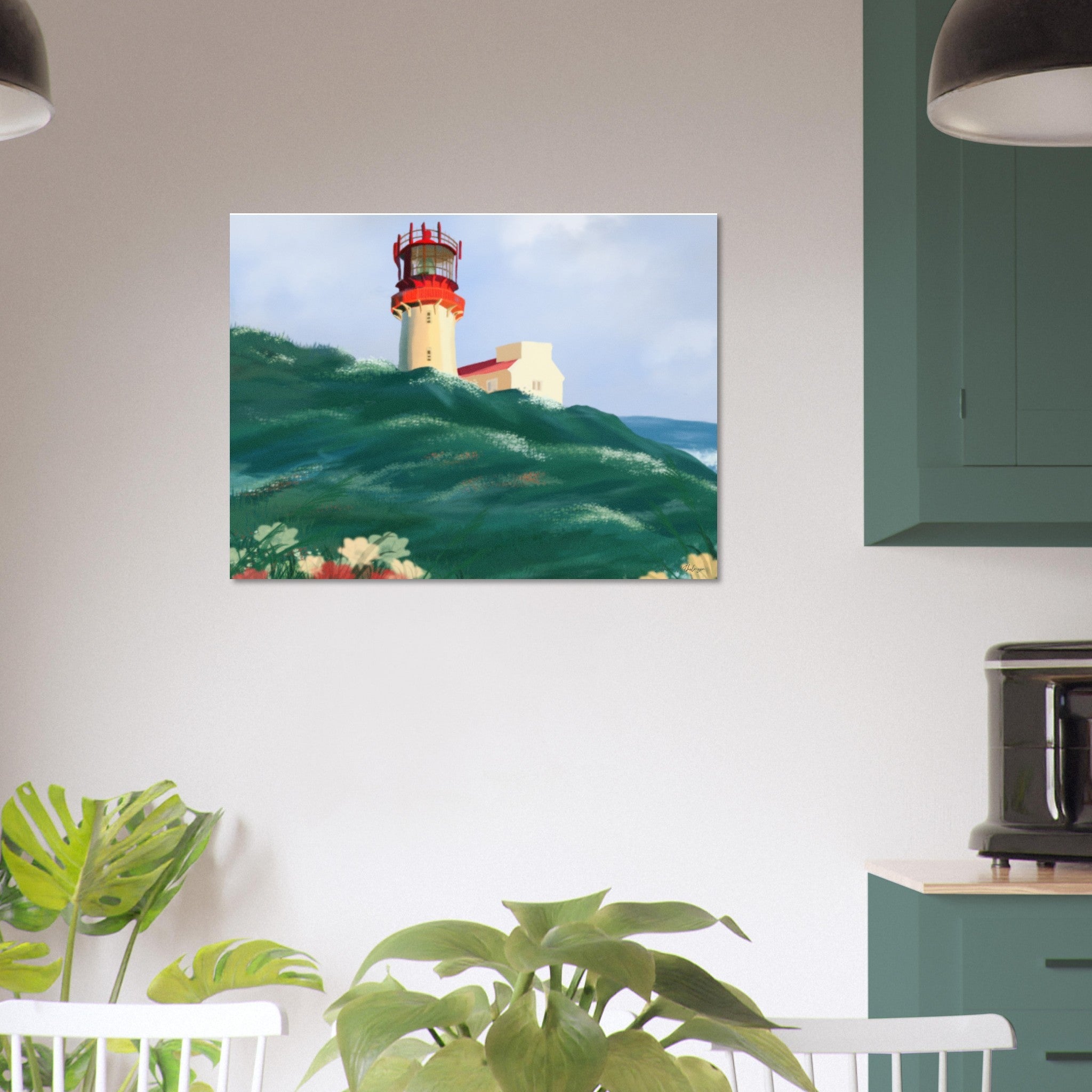 Norwegian Lighthouse - Art print på aluminium - PlanetC