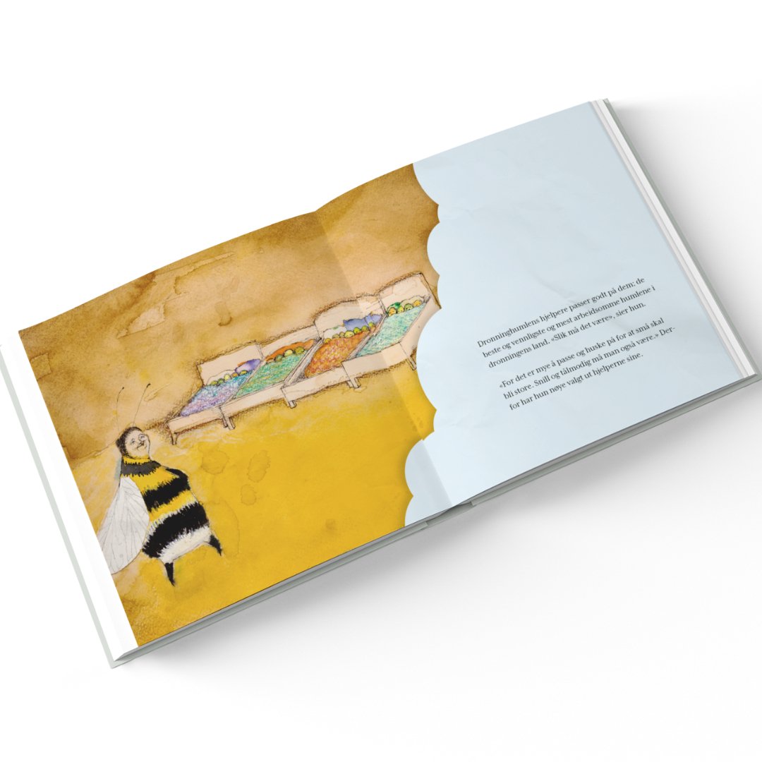 Åpen bok: «Tusen ønsker» av Cathrine L. Wilhelmsen – norsk barnebok med fargerike illustrasjoner og fortelling om håp.